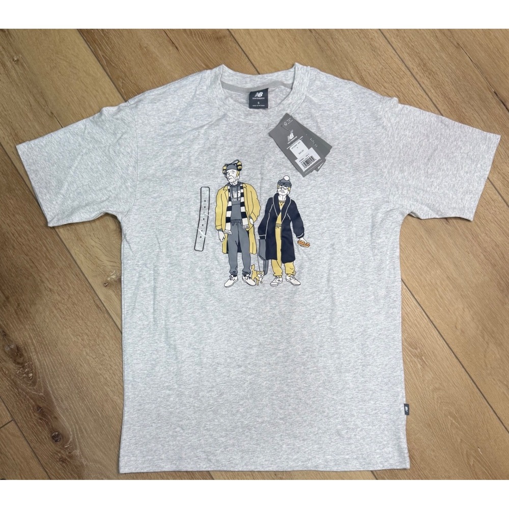 New Balance Mens Athletics Never Better Graphic T-Shirt Grey Heather Small